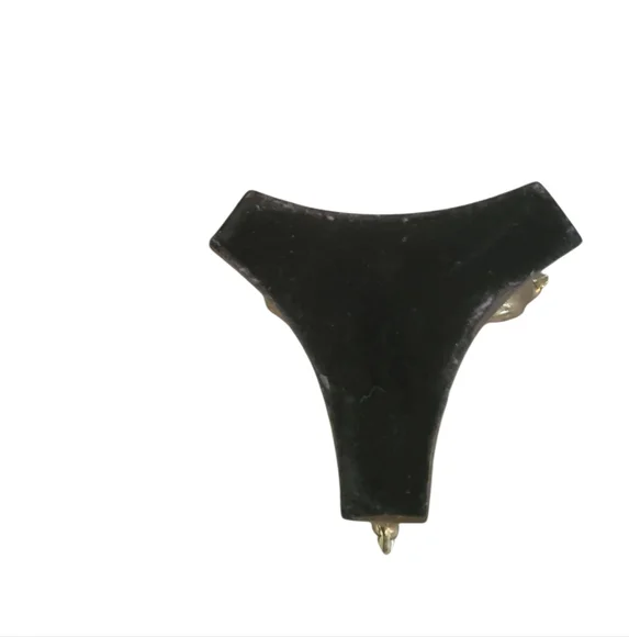 Vintage Brass Bird Base with Glass Orb Sphere- Crystal Moon Ball - Picture 3 of 10